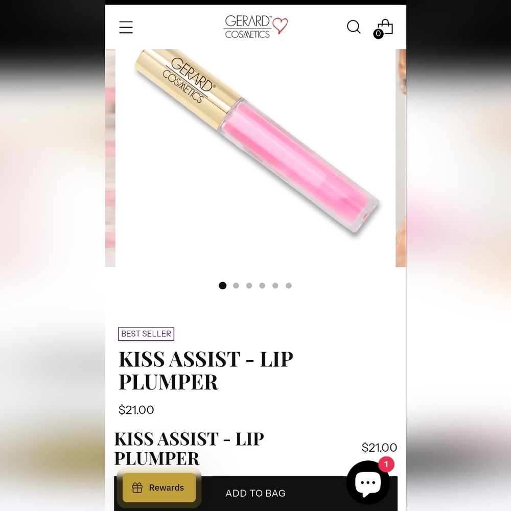 Gerard Cosmetics Lip Assist in Black and Gold